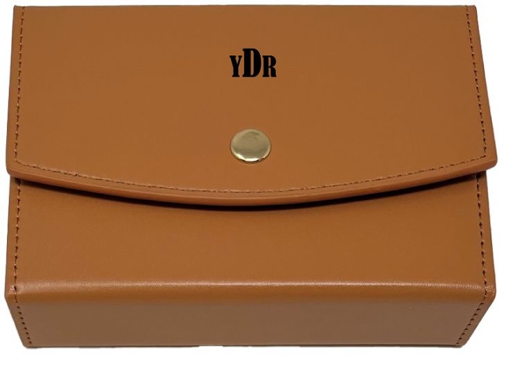Custom Tan Leather Card Case main image